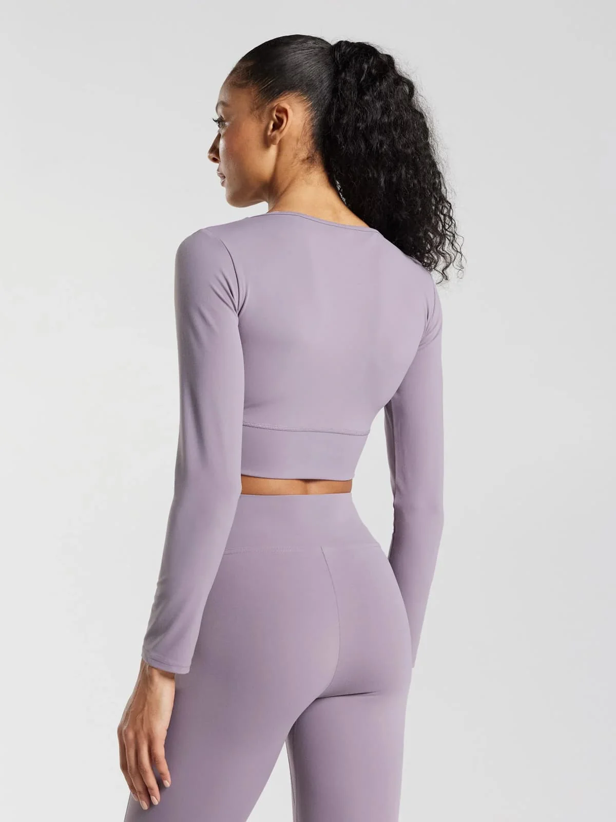 Crossover Long Sleeve Crop Violet – Bild 2